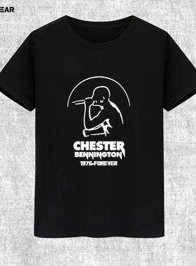 攀威林肯公园linkinpark摇滚主唱 查斯特 贝宁顿纪念短袖T恤男女