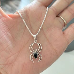 Animal Silver Huitan Spider for Girls Necklace Cute Pendant