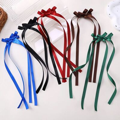 2 Pcs Fabric Hair Bow Hairpin for Women Girls Ribbon Hair Cl
