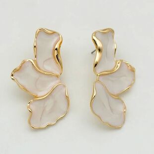 2PC Dripping Earrings Leaf Flower Maple sForest Women Oil