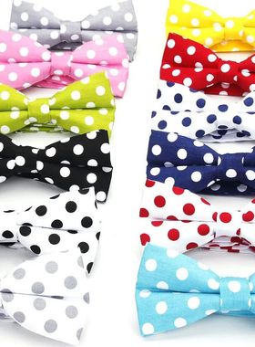 Brand New Men's100% Cotton Classic Polka Dot Bowtie For man