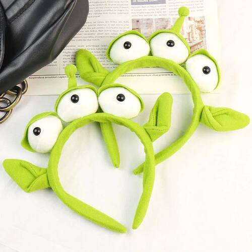 1/2PCS Three-Eyed Alien Headband Halloween Monster Plush Cut