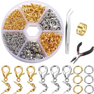 210-400pcs/Box Jewelry Making Kits Lobster Clasp Open Jump R