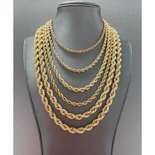Vct 4Mm/6Mm/8Mm/10Mm Rope Chain Bracelet and Pendant Necklac