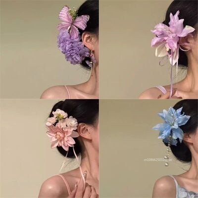 Sweet Girls Floral Hairclip Brides Wedding Flower Hair Comb