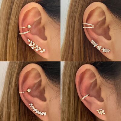 Bohemian NO Piercing Crystal Rhinestone Ear Cuff Earrings Fo