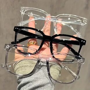 1/3pcs Unisex Square Frame Blue Light Blocking Glasses Styli