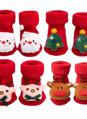 Baby Boys Girls Christmas Red Socks Spring Autumn Winter Ant