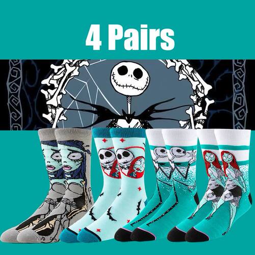 4 Pairs Disney  Nightmare Before Christmas Corpse Bride Chil