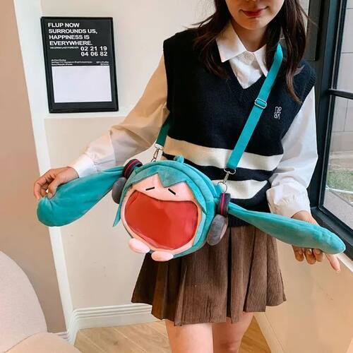 Anime Hatsune Miku Bag Q Version Kawaii Figure Plush Bag Mod