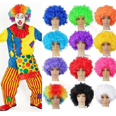 Performance Wavy Curly Clown Wig Cosplay Hair for Dance Chri