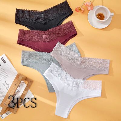 3PCS Breathable Comfortable Cotton Women's Underwear SexyWom