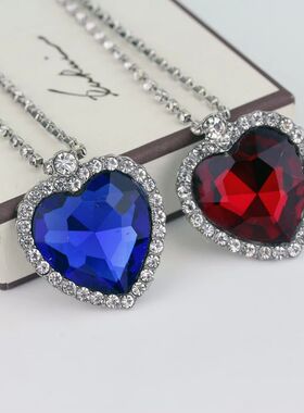 Movie TITANIC Heart Of the Ocean Necklace Love Forever Blue