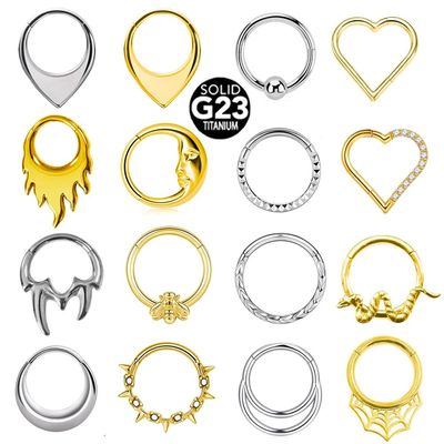 G23 Titanium Bee Septum Nose Ring Piercing Body Jewelry 16G