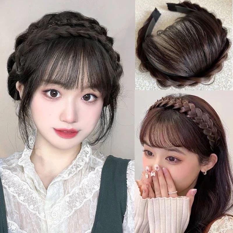 Wig Bangs Headband Synthetic Bangs Hair Extension Fake Fring