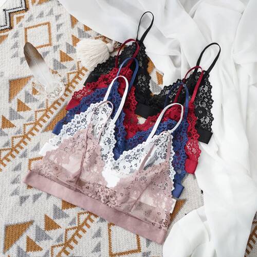 1 Pcs Sexy Bra For Woman Lace Thin Underwear Female Unlined