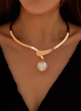 2026 Simple Water-wave Pearl Necklace For Women Charming Big