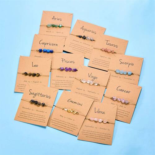 12 Zodiac Sign Homme Constellation Bangles Men Cancer Virgo