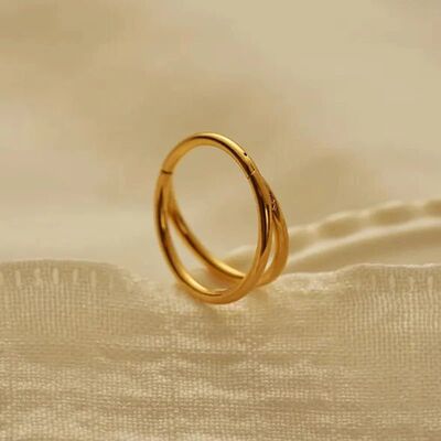 1PC G23 Titanium Hinged Double Hoop Daith Earring 20G 18G 16