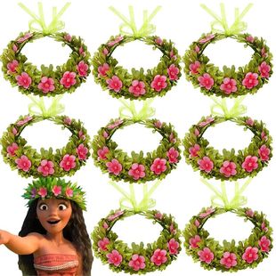 Flower Prince Moana Adult Girls Kid Wreath Garland Headdress