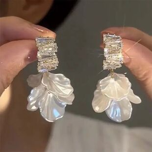 Korean Серьги Earrings Exquisite Dangle Earrings White