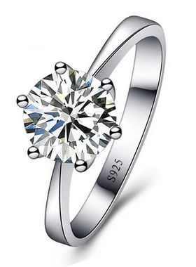 Fine Wedding Rings for Men Women Gift S925 Sterling Silver C