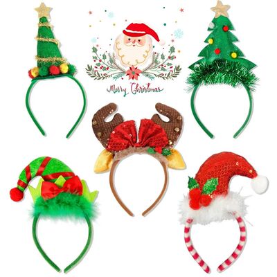 Christmas Headband Cartoon Antler Xmas e Headwear Noel Clown
