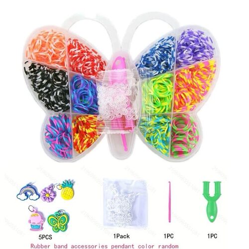 600pcs Rubber Bands Creative Colorful Loom Bands Set Bracele