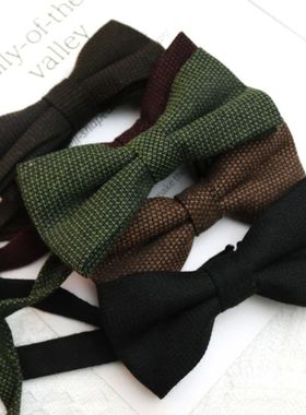 Casual Solid Color Bow Tie Simple and Elegant Bow Tie Classi