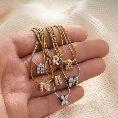 Necklace A-Z Tiny Initial Letter Pendant Necklace for Women