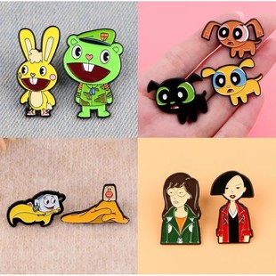 set Brooch Animal Funny Enamel Animation Cartoon 3pcs