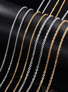 Metal Round O Chain Stainless Steel Cable Thin Necklaces Rol