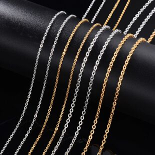 Metal Round O Chain Stainless Steel Cable Thin Necklaces Rol