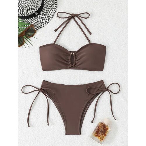 High Waist Bikini Women's Swimsuit 2026 Knotted Bathing Suit