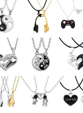 I Love You Best Friends Couple Necklace Jewelry Puzzle BFF K