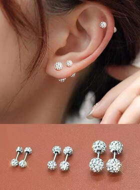 3mm4mm5mm6mm Sleep Without Removing Earrings Full Drill Doub