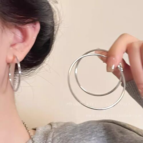 Ear Ring Female High Sense Temperament Plain Ring Unique Ear