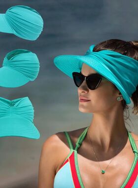 Women's Sun Hat Sun UV Protection Large Brim Face Blocking C