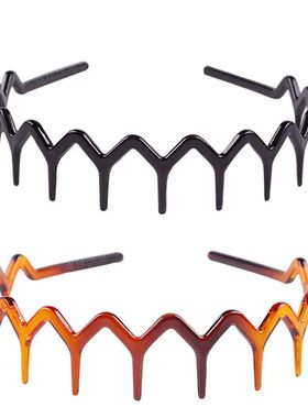 New Headband Hair Comb Zigzag Band Notched Headband Woman Ma