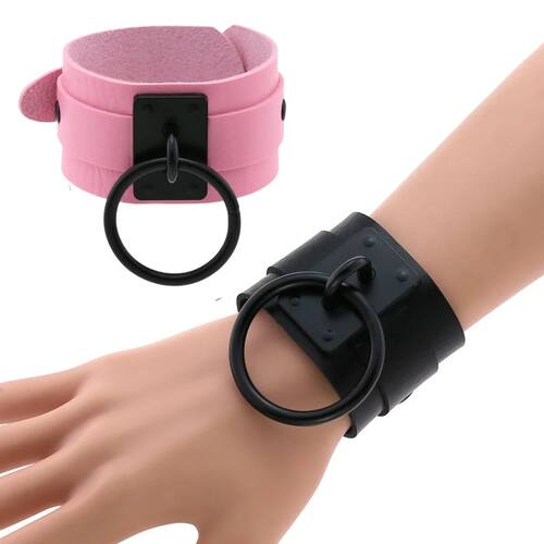 Halloween Emo Punk Goth Black Big Round Pendant Bracelets Fo