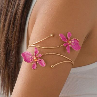 Bohemian Enamel Floral upper arm Bracelet for Women ndy Oil