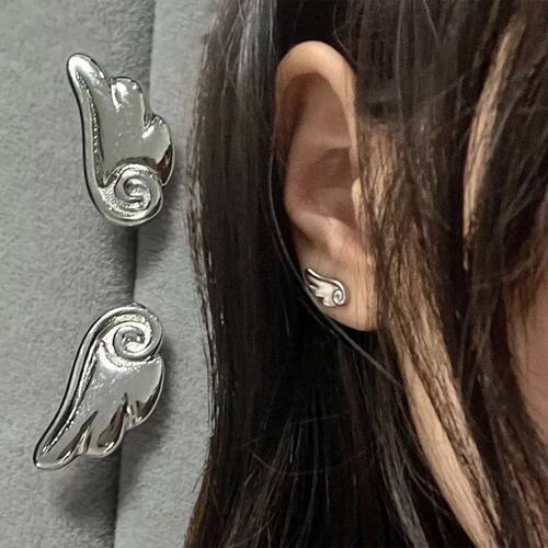 VersatileWings Earrings Vintage Frosted Angel Ear Stud for W