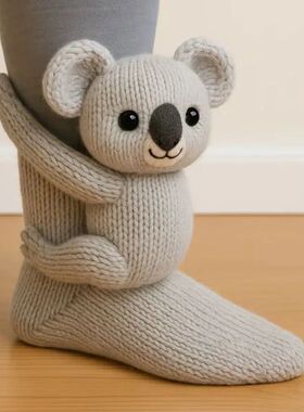 2026 New Animal Socks 3D Plush Crochet Animal Socks Cute Ani