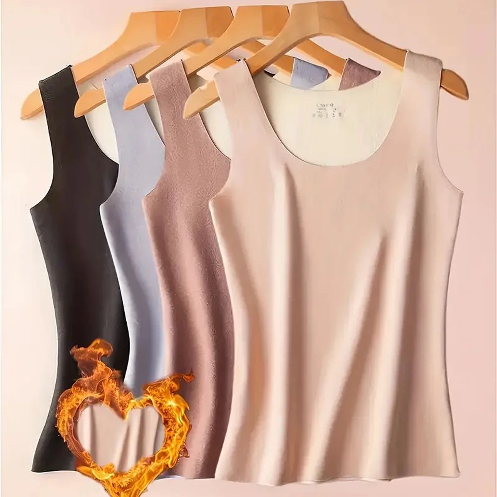 Thermal Tank Top for Women Fleece Lined Thermal Sleeveless T