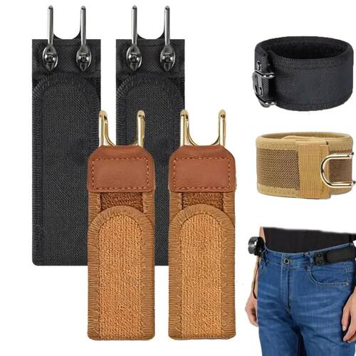 New Unisex Buckleless Elastic Belt - Metal Hook & Waistband,