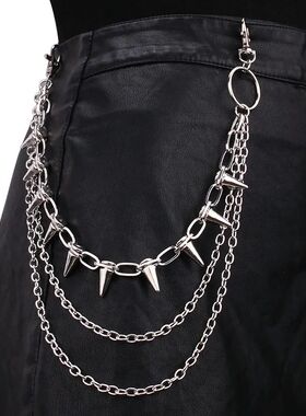 Hip Hop Punk Rock Metal Pants Waist Chain Men Women Key Chai