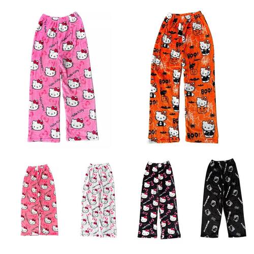 Kawaii Hello Kitty Christmas Velvet Pajamas, Anime and Carto