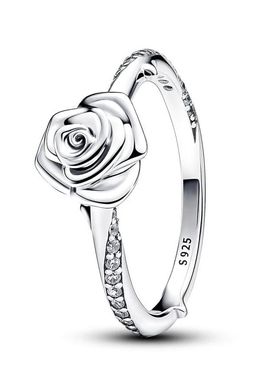 Hot Sale 925 Silver Rose in Bloom Ring For Women Exquisite S