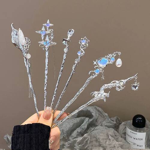 Fashion Chinese Style Hair Stick Hair Needle Moonstone Jewel