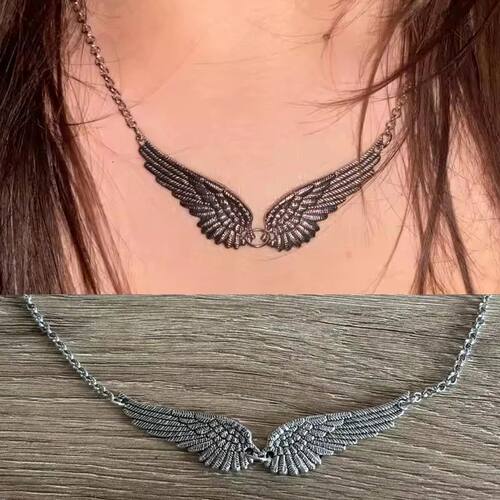 Vintage Angel Wings Feather Choker Y2K Aesthetic Link Chains